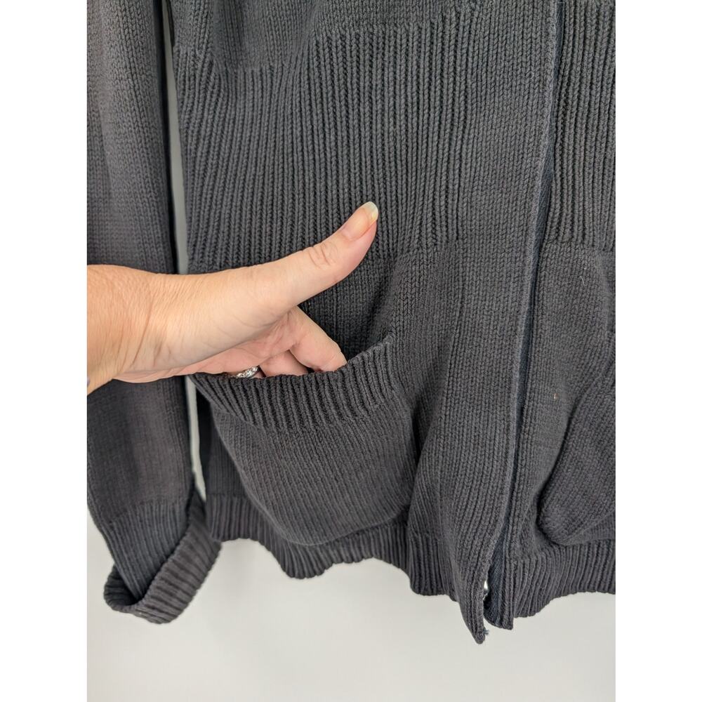 Banana Republic Chunky Shawl Collar Black Big Button Cardigan XL Career Office - Picture 2 of 8